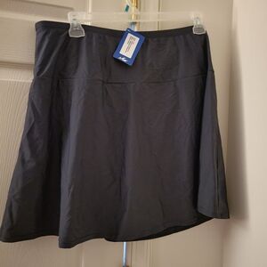 Women's Grey A-Line Swim Skirt